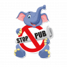Autocollant stop-pub Eléphant