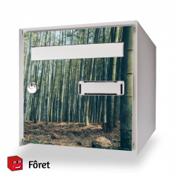 Sticker boîte aux lettres forêt de bambous