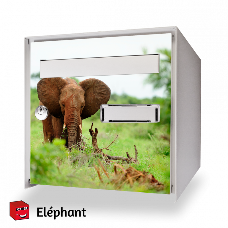 Sticker boîte aux lettres éléphant 2