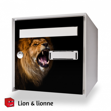 Sticker boîte aux lettres Lion & lionne 4