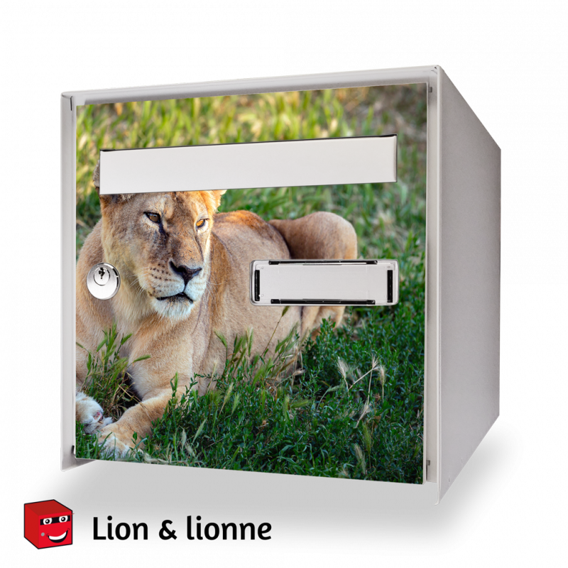 Sticker boîte aux lettres Lion & lionne 5